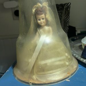 Vintage Barbie doll in plastic dome.  All original.
